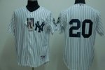 Baseball Jerseys new york yankees #20 posada white(2009 logo)