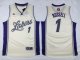 nba los angeles lakers #1 dangelo russell white 2016 new jersey