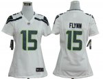 nike women nfl seattle seahawks #15 flynn white jerseys