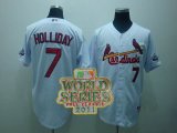 mlb st.louis cardinals #7 holliday white(2009 all star game patc