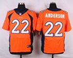 nike denver broncos #22 anderson orange elite jerseys