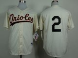 mlb baltimore orioles #2 hardy cream 1954 m&n jerseys