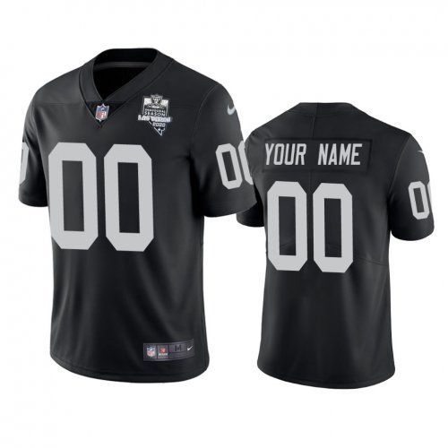 Las Vegas Raiders Custom Black 2020 Inaugural Season Vapor Limited Jersey - Men\'s