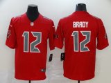 Cheap Football Tampa Bay Buccaneers #12 Tom Brady Red Stitched 2020 Color Rush Vapor Limited Jersey
