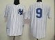 Baseball Jerseys new york yankees #9 maris m&n white[black strip