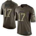 nike san diego chargers #17 rivers army green salute to service
