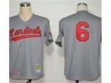 mlb st.louis cardinals #6 musial grey jerseys