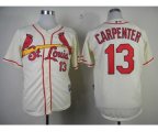 mlb st.louis cardinals #13 carpenter cream jerseys [new]
