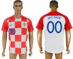 Custom Croatia 2018 World Cup Soccer Jersey White Short Sleeves