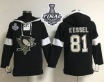 Men NHL Pittsburgh Penguins #81 Phil Kessel Black 2017 Stanley Cup Final Patch Pullover NHL Hoodie
