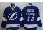 NHL Tampa Bay Lightning #77 Victor Hedman Blue USA Flag Fashion