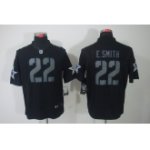 nike nfl dallas cowboys #22 esmith black impact limited jerseys