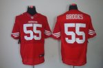 nike nfl san francisco 49ers #55 brooks elite red jerseys