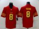 New Football San Francisco 49ers #8 Young Fashion Red Gold Jersey