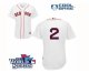 2013 world series mlb boston red sox #2 ellsbury white jerseys