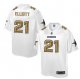 Men's Nike Dallas Cowboys #21 Ezekiel Elliott White Pro Line Gold Collection Limited NFL Jerseys