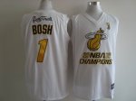 nba miami heat #1 bosh white jerseys [2012 champions-2]