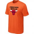 nba chicago bulls big & tall primary logo Orange T-shirt