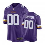 Minnesota Vikings #00 Custom Purple Nike Game Jersey - Men's