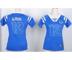 nike women nfl indianapolis colts #12 luck blue [fashion Rhinest