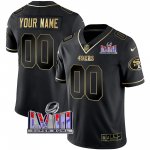 San Francisco 49ers New Black Golden Edition Vapor Untouchable Limited Super Bowl LVIII Patch Jerseys