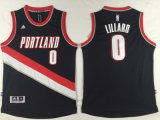 Men's NBA Portland Trail Blazers #0 Damian Lillard Black Stitched Road Swingman Jerseys