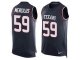Men's Nike Houston Texans #59 Whitney Mercilus Navy Blue Team Color Stitched NFL Limited Tank Top Jersey