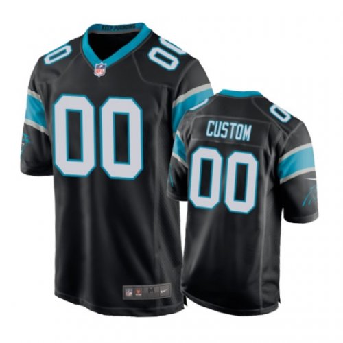 Carolina Panthers #00 Custom Black Nike Game Jersey - Men\'s