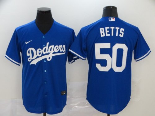 Men\'s Los Angeles Dodgers #50 Mookie Betts Roaly 2020 Stitched Baseball Jerseys