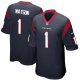 Men's NFL Houston Texans #1 Deshaun Watson Nike Navy 2017 Draft Pick Game Jersey