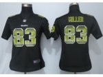 Women New Nike Pittsburgh Steelers #83 Miller Black Strobe Jerse