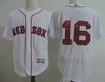 Men MLB Boston Red Sox #16 Andrew Benintendi Majestic White FlexBase Authentic Collection Jerseys
