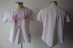 women Baseball Jerseys new york mets blank white[pink strip]