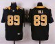 nike new orleans saints #89 hill black elite jerseys