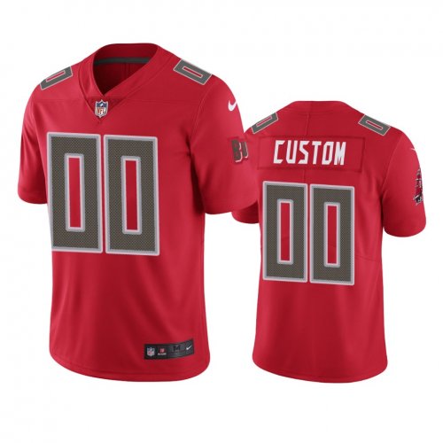 Tampa Bay Buccaneers #00 Men\'s Red Custom Color Rush Limited Jersey