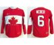 youth nhl team canada #6 weber red [2014 winter olympics]