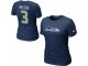 Women Nike Seattle Seahawks #3 Russell Wilson Name & Number T-Sh