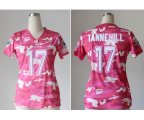 nike women nfl miami dolphins #17 tannehill pink [fashion camo]