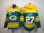 nike nfl green bay packers #27 lacy yellow-green [pullover hoode