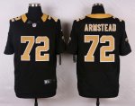 nike new orleans saints #72 armstead black elite jerseys