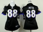 nike women nfl baltimore ravens #88 pitta black jerseys