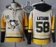 men nhl pittsburgh penguins #58 kris letang cream gold sawyer hooded sweatshirt 2017 stanley cup finals champions stitched nhl jersey