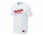 MLB Washington Nationals White Nike Short Sleeve Practice T-Shir