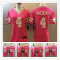 Football Dallas Cowboys Pink Stitched Women Jerseys