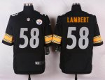 nike pittsburgh steelers #58 lambert black elite jerseys
