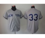 mlb new york yankees #33 grey jerseys [2013]