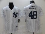 2021 Baseball New York Yankees #48 Stripes Rizzo White Jerseys