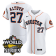 Men's Houston Astros #27 Jose Altuve White Stitched World Series Flex Base Jersey