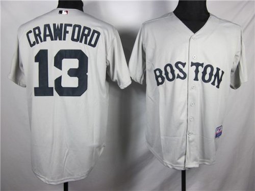 Baseball Jerseys boston red sox #13 carl crawford grey(cool base