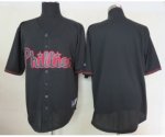 mlb philadelphia phillies blank black jerseys [fashion]